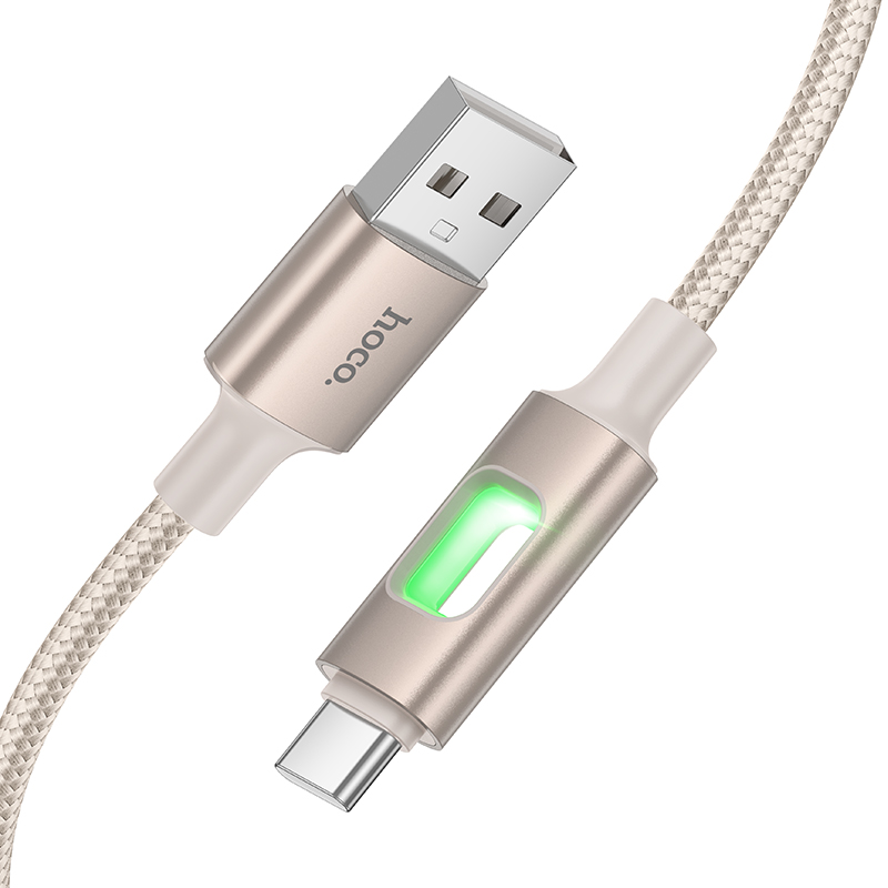 Кабель USB HOCO U144 Charging USB - Type-C, 3A, 1.2 м, золотой фото
