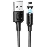 Кабель USB BOROFONE BX41 Amiable USB - Lightning магнитный, 2.4А, 1 м, черный оптом недорого с доставкой Кабель USB BOROFONE BX41 Amiable USB - Lightning магнитный, 2.4А, 1 м, черный фото