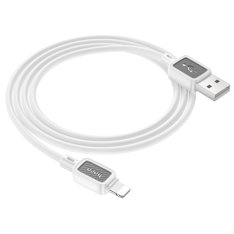 Кабель USB HOCO X108 Benefit USB - Lightning, 2.4А, 1 м, белый фото