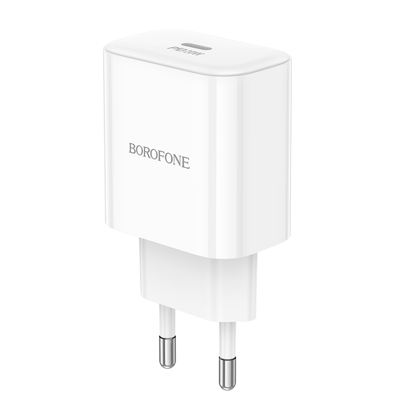 Сетевое зарядное устройство BOROFONE BA81A Single 1xUSB-C, 20W, белый фото