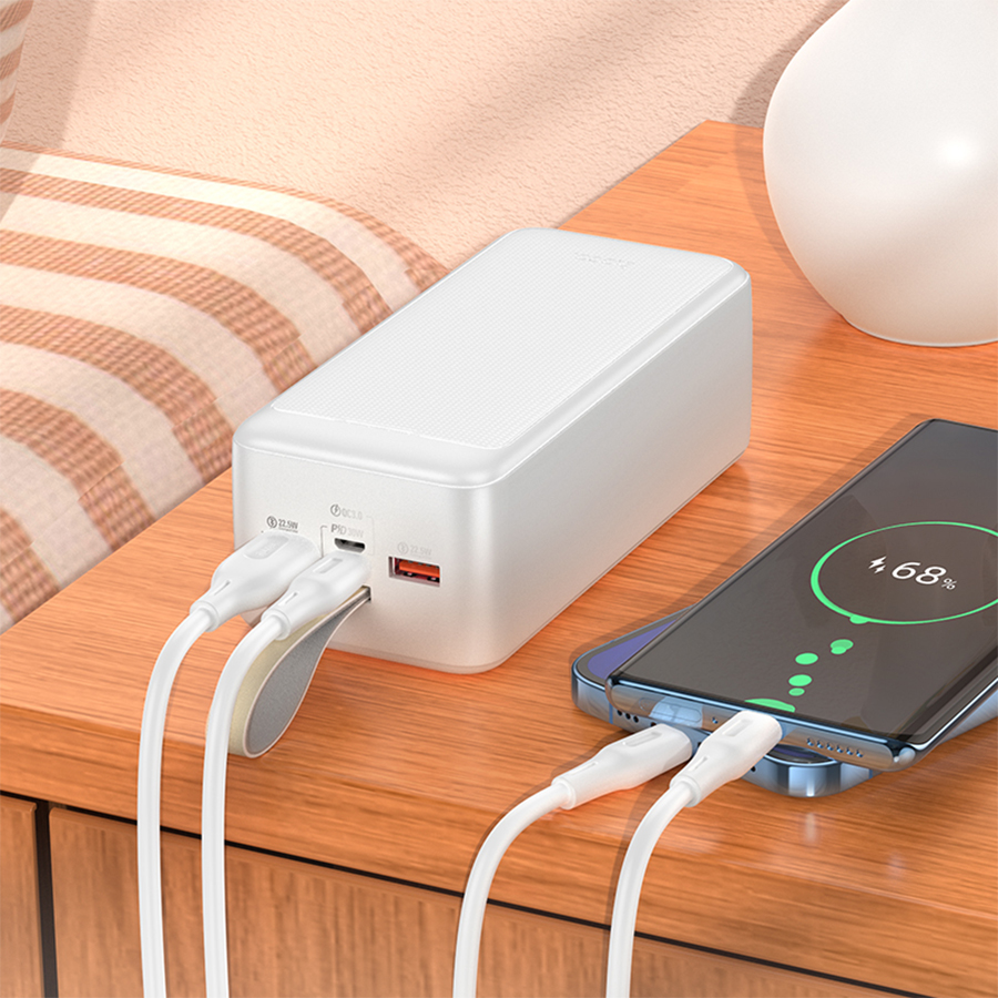 Портативный аккумулятор HOCO J111C Smart charge, 30W, 40000 мА⋅ч, белый фото