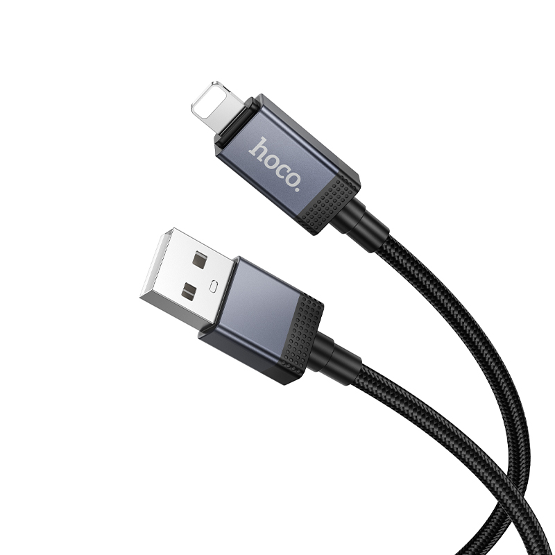 Кабель USB HOCO X118 Generous USB - Lightning, 2.4А, 1 м, черный фото