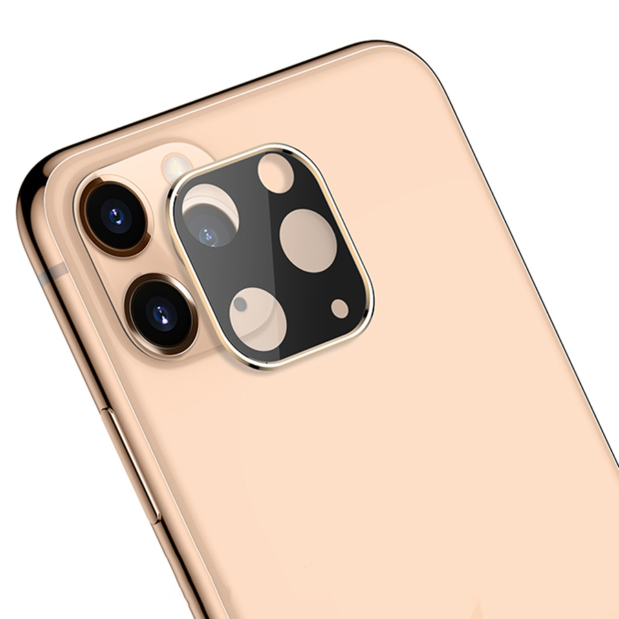 Защитное стекло на заднюю камеру HOCO A18 для iPhone 11 Pro/11 Pro Max, золотой фото