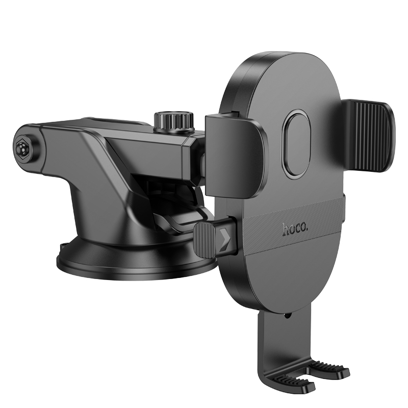 Автомобильный держатель HOCO H19 Mighty, зажимной, на приборную панель, черный фото