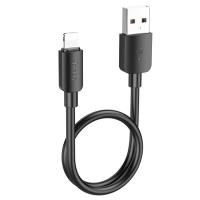 Кабель USB HOCO X96 Hyper USB - Lightning, 2.4А, 25 см, черный фото