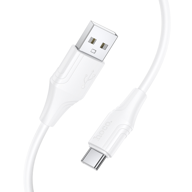Кабель USB HOCO X124 Bien USB - Type-C, 3A, 1 м, белый фото