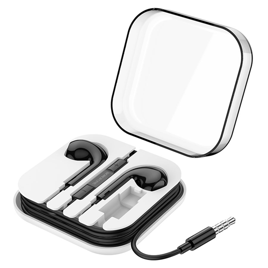 Проводные наушники BOROFONE BM30 Max Acoustic, Jack 3.5mm, 1.2 м, черный фото
