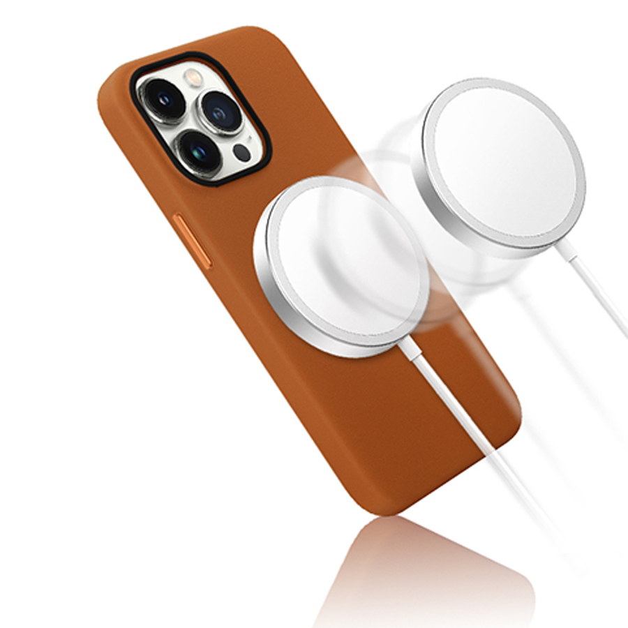 Чехол Leather Case with MagSafe KZDOO Mag Noble Collection для iPhone 14 6.1", коричневый (3) фото