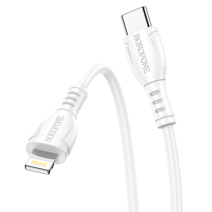 Кабель USB-C BOROFONE BX51 Triumph Type-C - Lightning, 2.4А, 1 м, белый фото