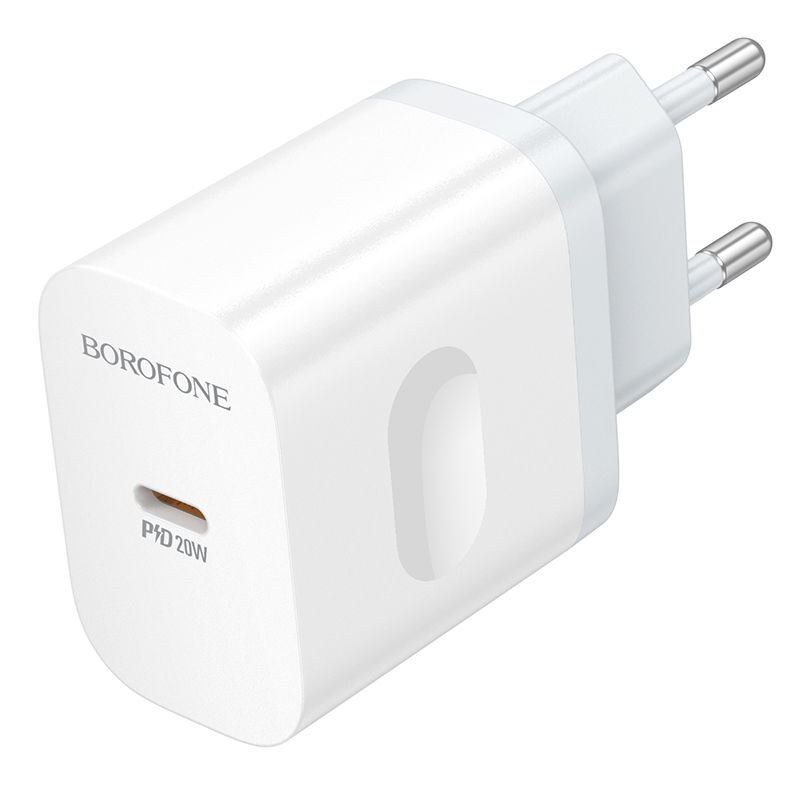 Сетевое зарядное устройство BOROFONE BA99A Breeze 1xUSB-C, 20W, белый фото
