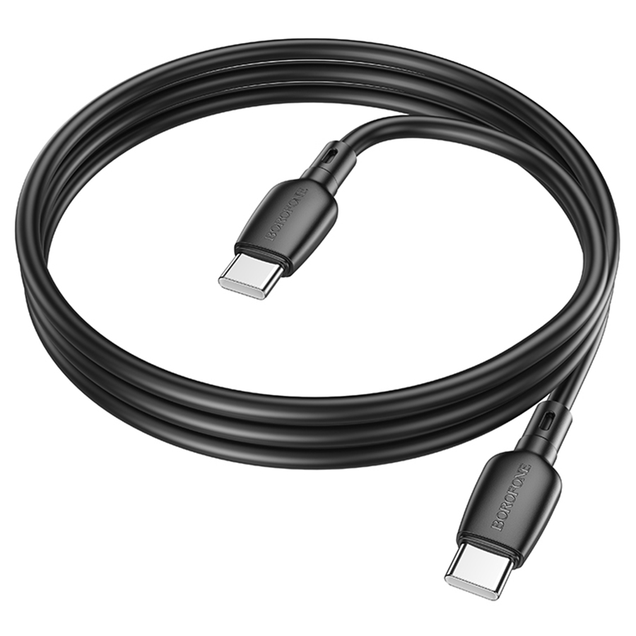 Кабель USB-C BOROFONE BX93 Super power Type-C - Type-C, 3A, 60W, 1 м, черный фото