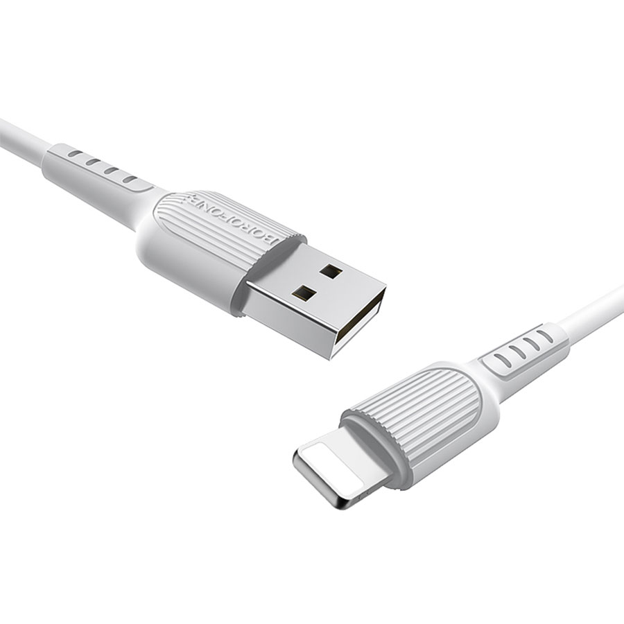 Кабель USB BOROFONE BX16 Easy USB - Lightning, 2А, 1 м, белый фото