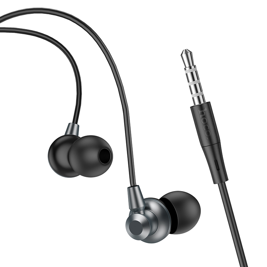 Проводные наушники HOCO M98 Delighted, Jack 3.5mm, 1.2 м, серый металлик фото