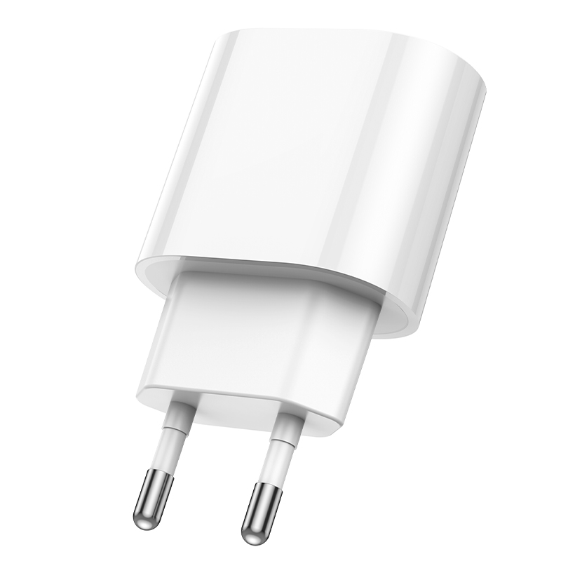 Сетевое зарядное устройство HOCO C109A Fighter 1xUSB + 1xUSB-C, 3A, 20W, белый фото