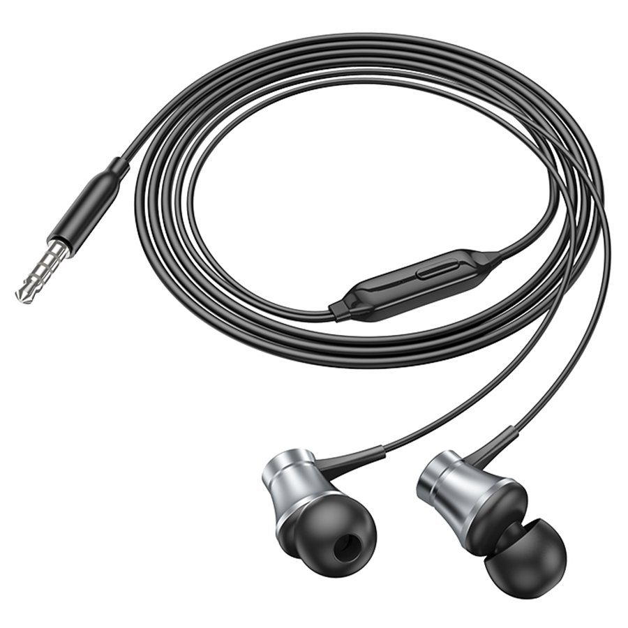 Проводные наушники BOROFONE BM73 Platinum, Jack 3.5mm, 1.2 м, серый металлик фото