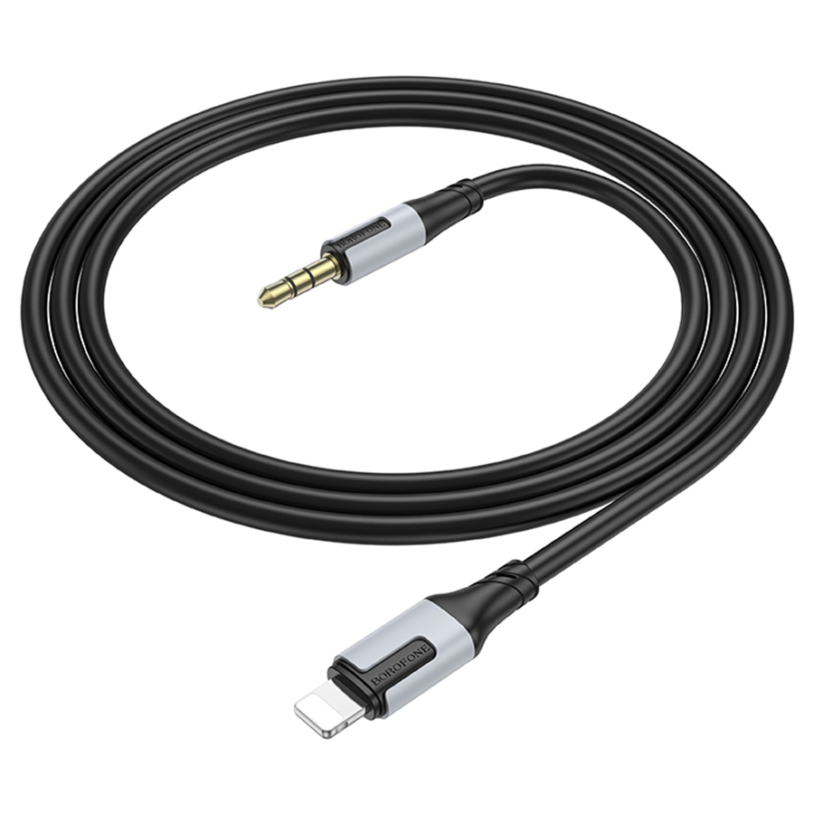 Аудиокабель BOROFONE BL19 Creator AUX Jack 3,5 (m) - Lightning (m), 1 м, черный фото