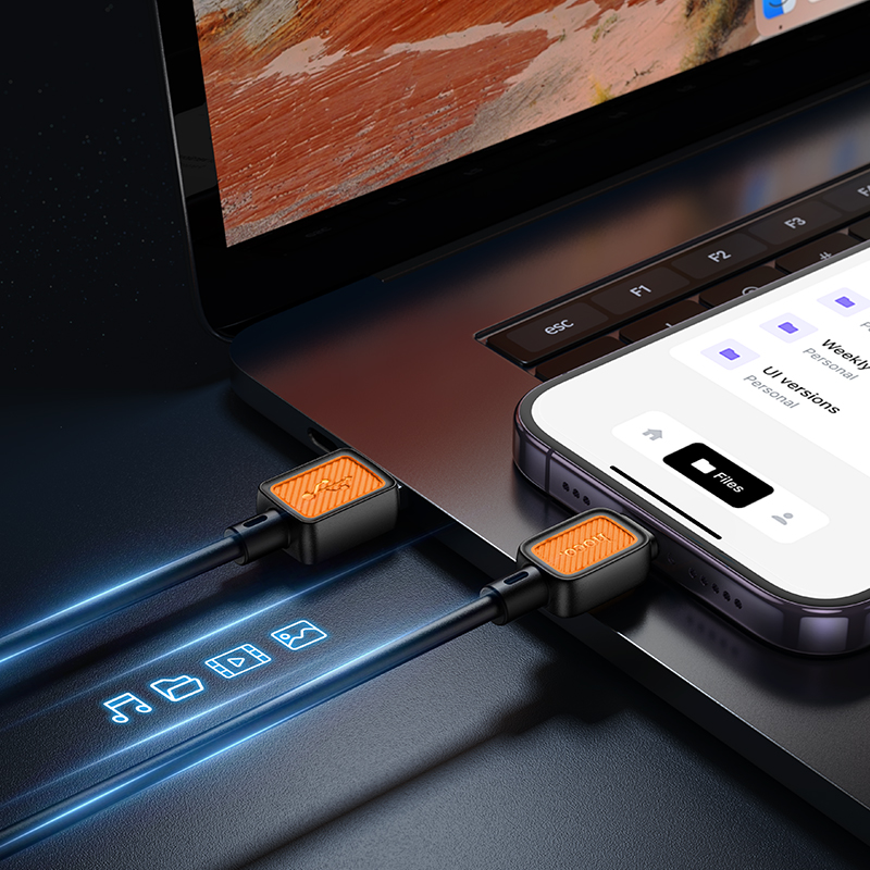 Кабель USB HOCO X108 Benefit USB - Lightning, 2.4А, 1 м, черный фото