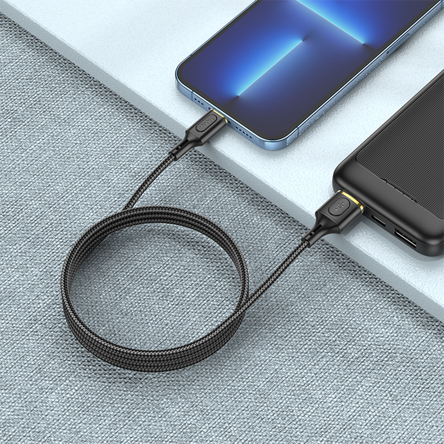 Кабель USB HOCO X95 Goldentop USB - Lightning, 2.4А, 1 м, черный фото