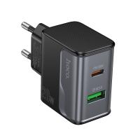 Сетевое зарядное устройство HOCO CS71A Star 1xUSB + 1xUSB-C, 3A, 20W, черный фото