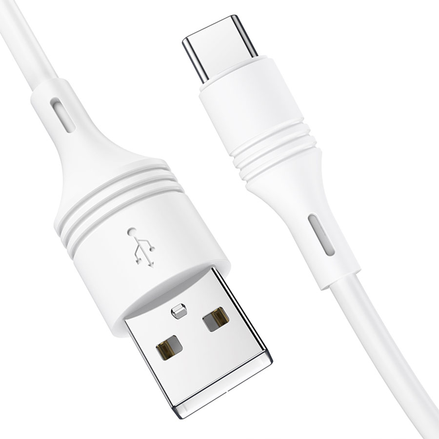 Кабель USB BOROFONE BX43 CoolJoy USB - Type-C, 3A, 1 м, белый оптом недорого с доставкой Кабель USB BOROFONE BX43 CoolJoy USB - Type-C, 3A, 1 м, белый фото