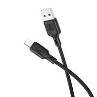Кабель USB BOROFONE BX113 Lenny USB - Lightning, 2.4А, 1 м, черный фото