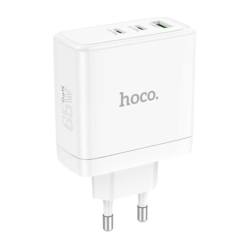 Сетевое зарядное устройство HOCO N30 Glory 1xUSB + 2xUSB-C, 65W, белый фото