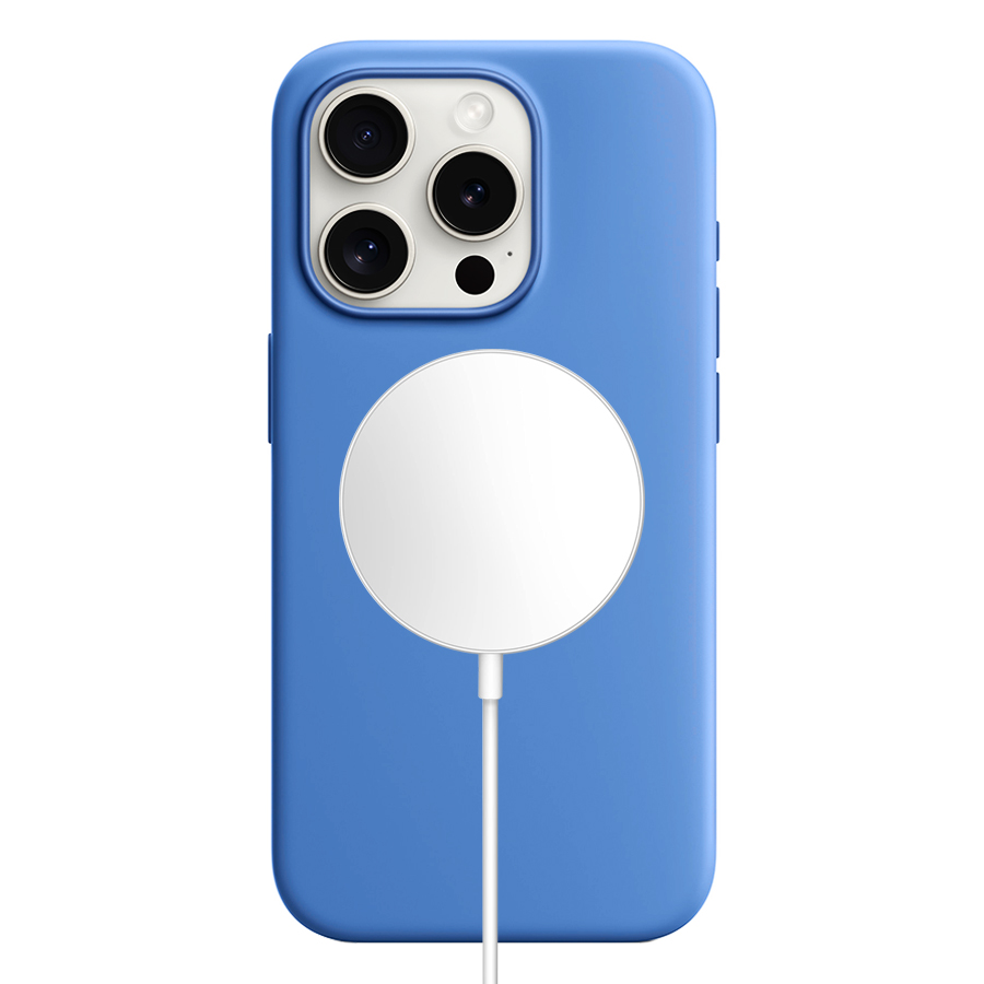 Чехол Silicone Case with MagSafe и Анимация цвета для iPhone 12 Pro Max 6.7", синий Капри (11) фото