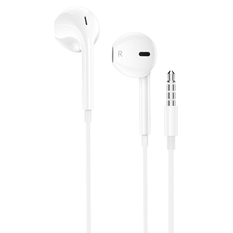 Проводные наушники HOCO M101 Crystal, Jack 3.5mm, 1.2 м, белый фото