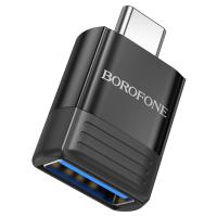 Переходник/Адаптер BOROFONE BV18 Type-C (m) - USB3.0 (f), черный фото