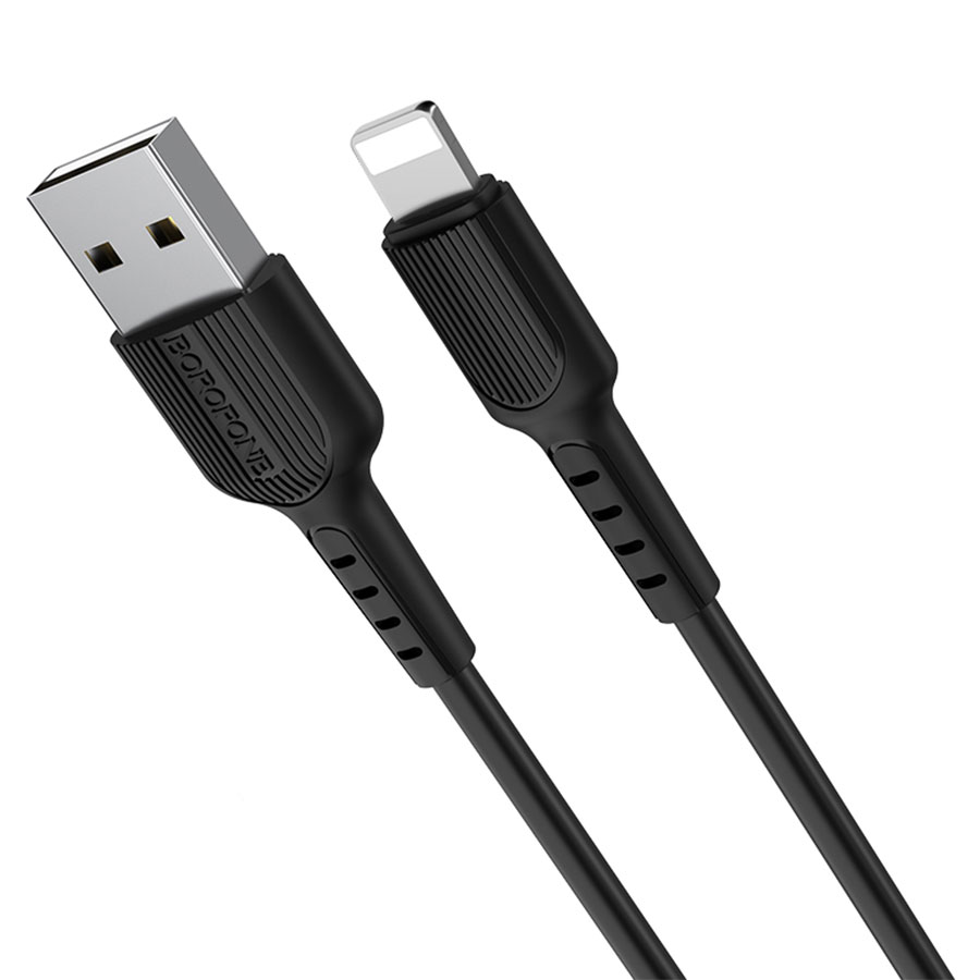 Кабель USB BOROFONE BX16 Easy USB - Lightning, 2А, 1 м, черный фото