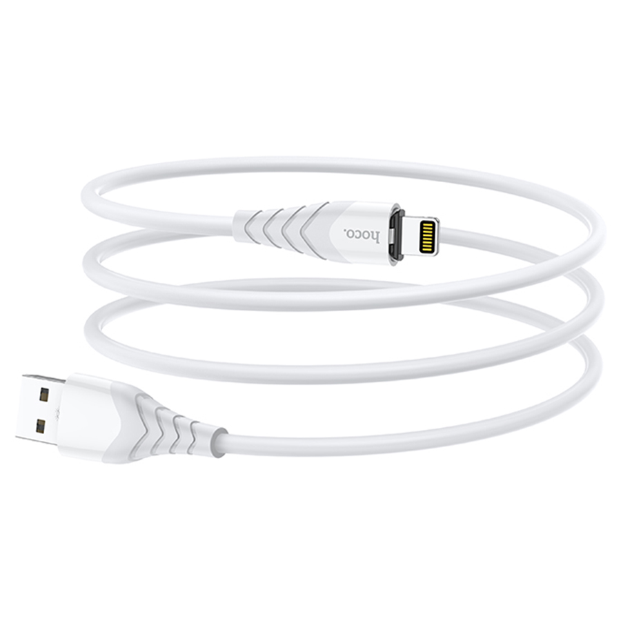 Кабель USB HOCO X63 Racer USB - Lightning магнитный, 2.4А, 1 м, белый фото
