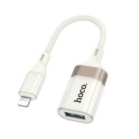 Переходник/Адаптер HOCO UA39 Lightning (m) - USB (f), 13 см, белый фото