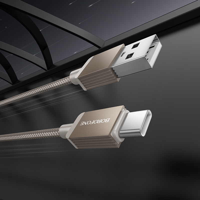 Кабель USB BOROFONE BX120 Placer USB - Type-C, 3A, 1 м, золотой фото