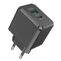 Сетевое зарядное устройство HOCO CS14A Ocean 1xUSB + 1xUSB-C, 3A, 20W, черный фото