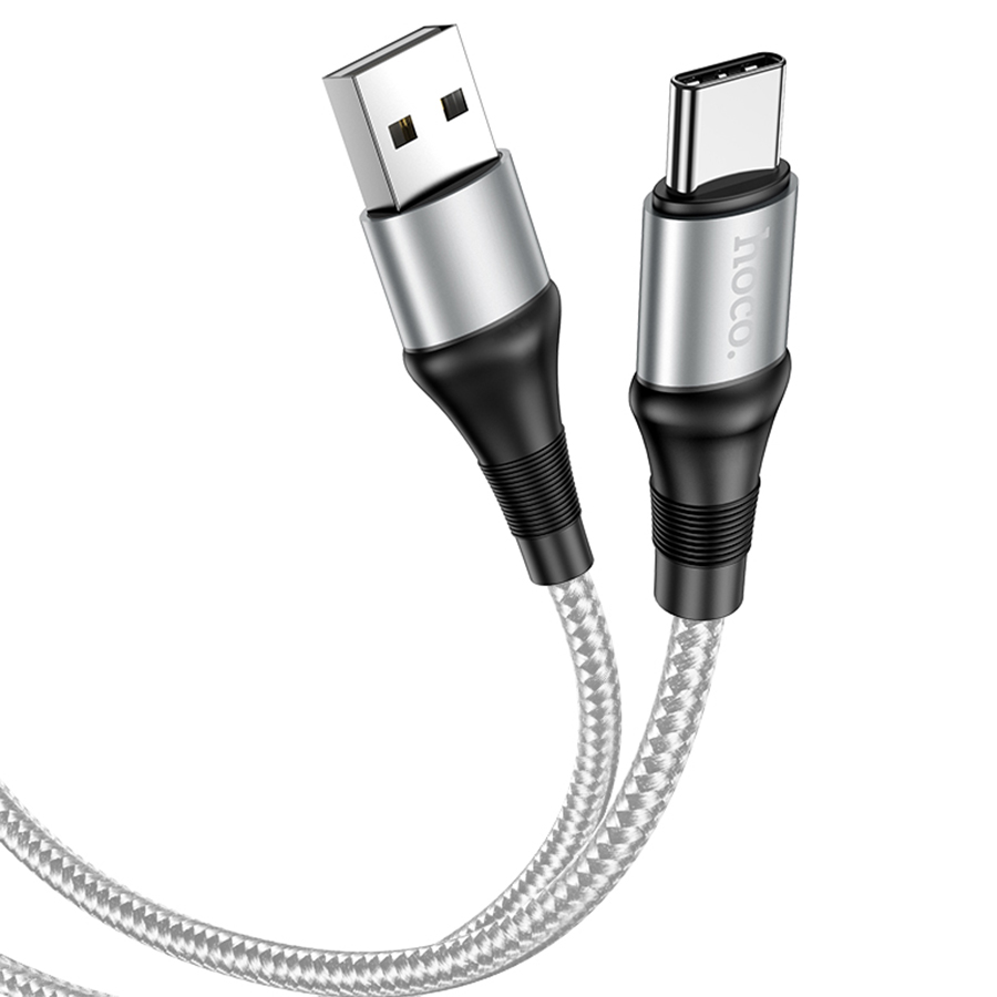 Кабель USB HOCO X50 Excellent USB - Type-C, 2.4А, 1 м, серый фото