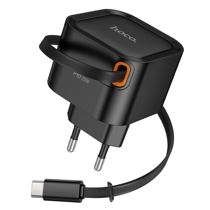 Сетевое зарядное устройство HOCO C153A Changer 1xUSB-C, 20W, черный фото