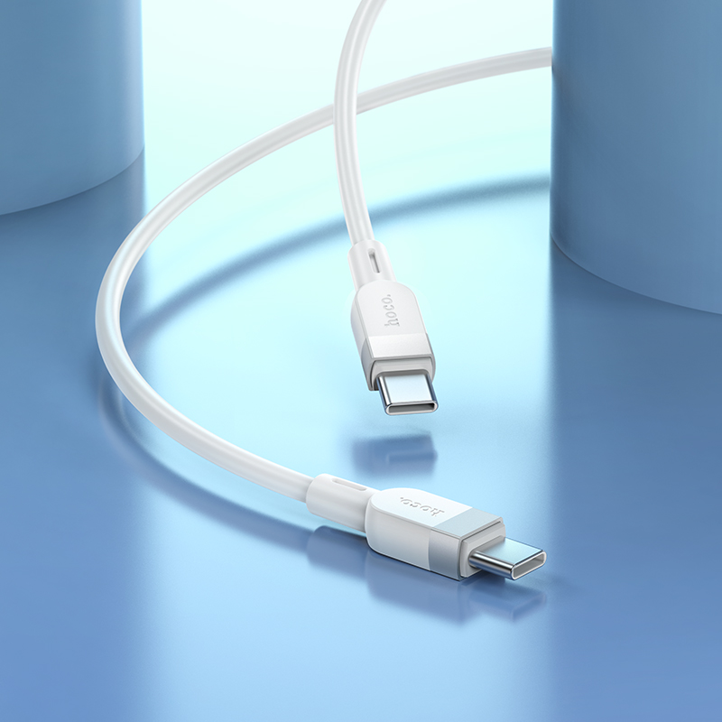 Кабель USB-C HOCO X109 Energy  Type-C - Type-C, 3A, 60W, 1 м, белый фото