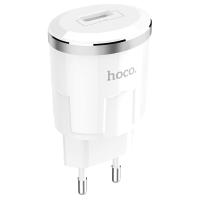 Сетевое зарядное устройство HOCO C37A Thunder 1xUSB, 2.4A, 10.8W, белый фото