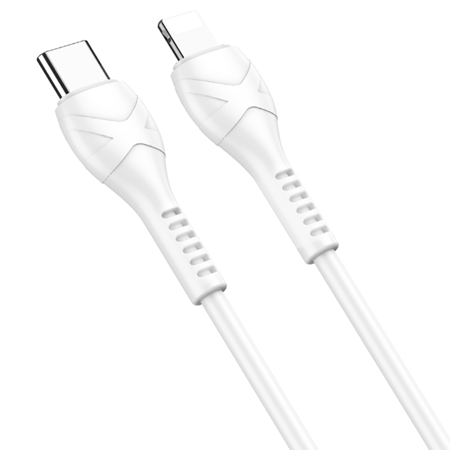 Кабель USB-C HOCO X37 Cool Type-C - Lightning, 1 м, белый фото