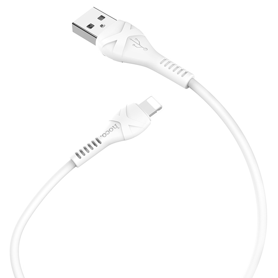 Кабель USB HOCO X37 Cool USB - Lightning, 2.4А, 1 м, белый фото