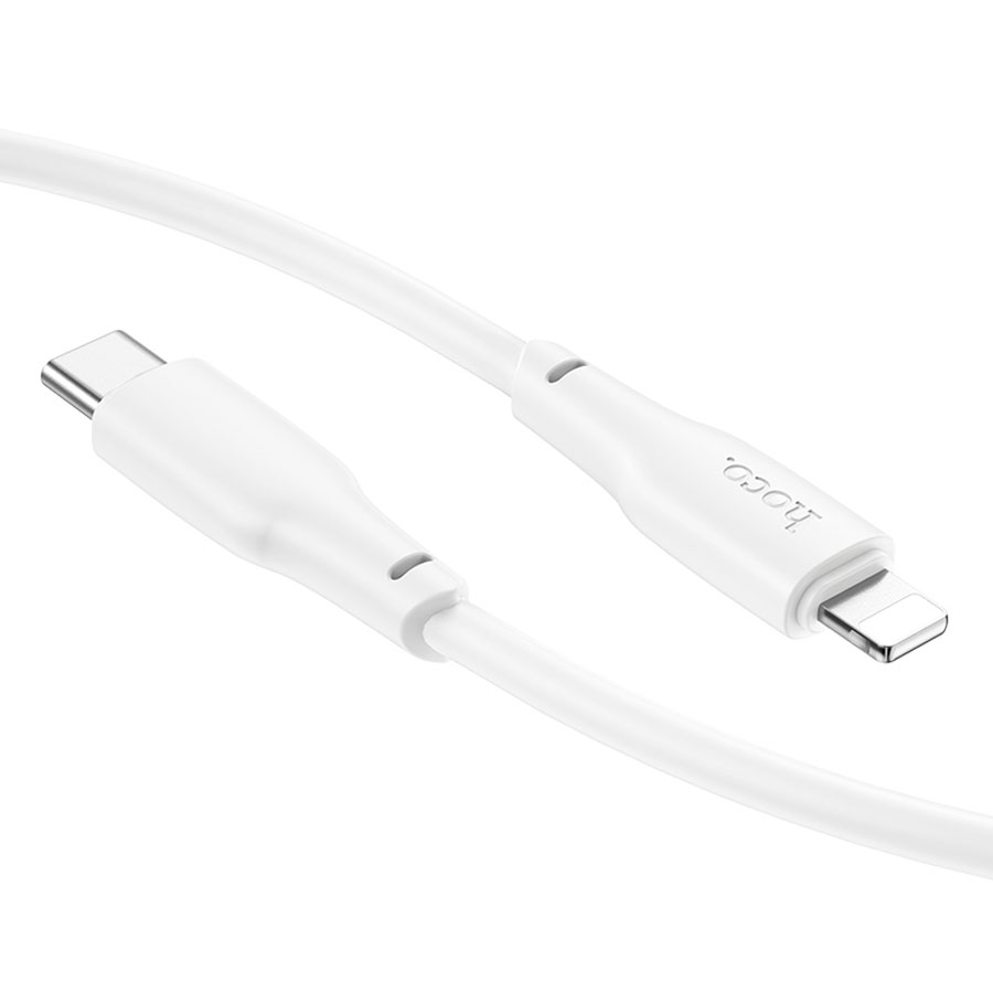 Кабель USB-C HOCO X93 Force Type-C - Lightning, 20W, 1 м, белый фото