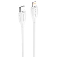 Кабель USB-C BOROFONE BX19 Benefit Type-C - Lightning, 20W, 3 м, белый фото