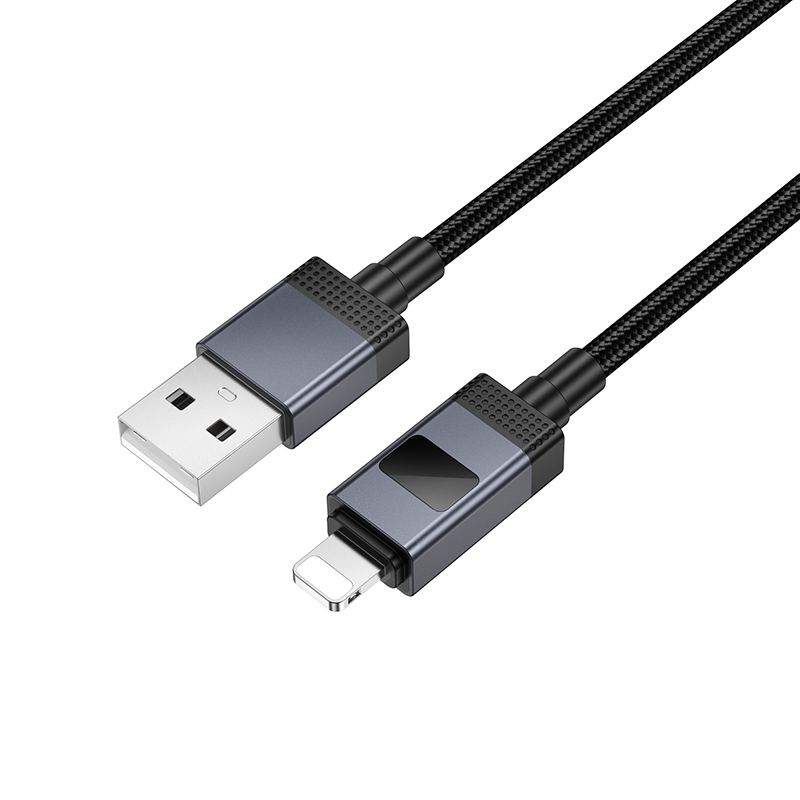 Кабель USB HOCO X118 Generous USB - Lightning, 2.4А, 1 м, черный фото