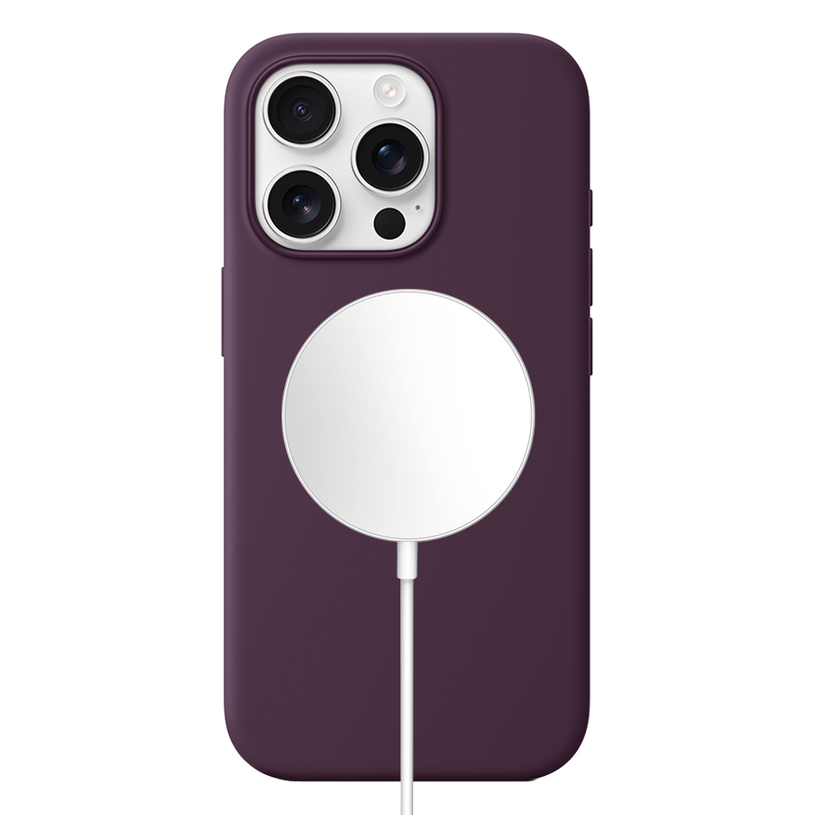 Чехол Silicone Case with MagSafe и Анимация цвета для iPhone 16 Pro (6.3"), фиолетовый (3) фото