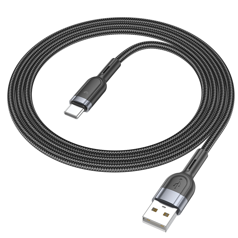 Кабель USB HOCO U117 Grand USB - Type-C, 3A, 1.2 м, черный фото
