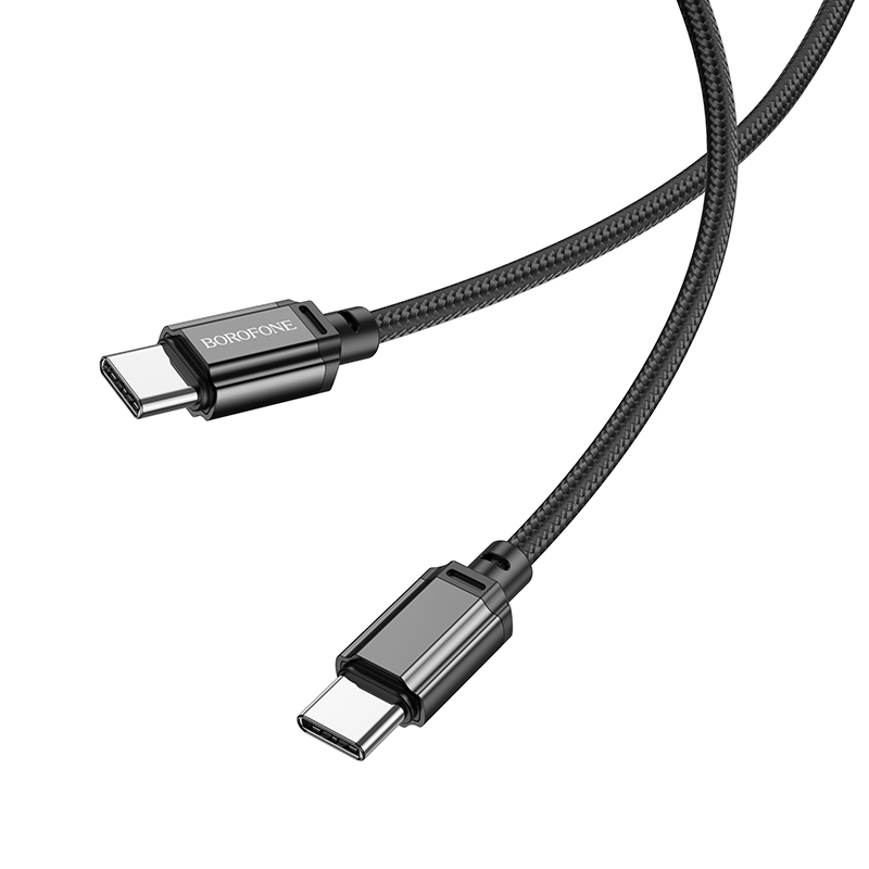 Кабель USB-C BOROFONE BX87 Sharp Type-C - Type-C, 3A, 60W, 2 м, черный фото