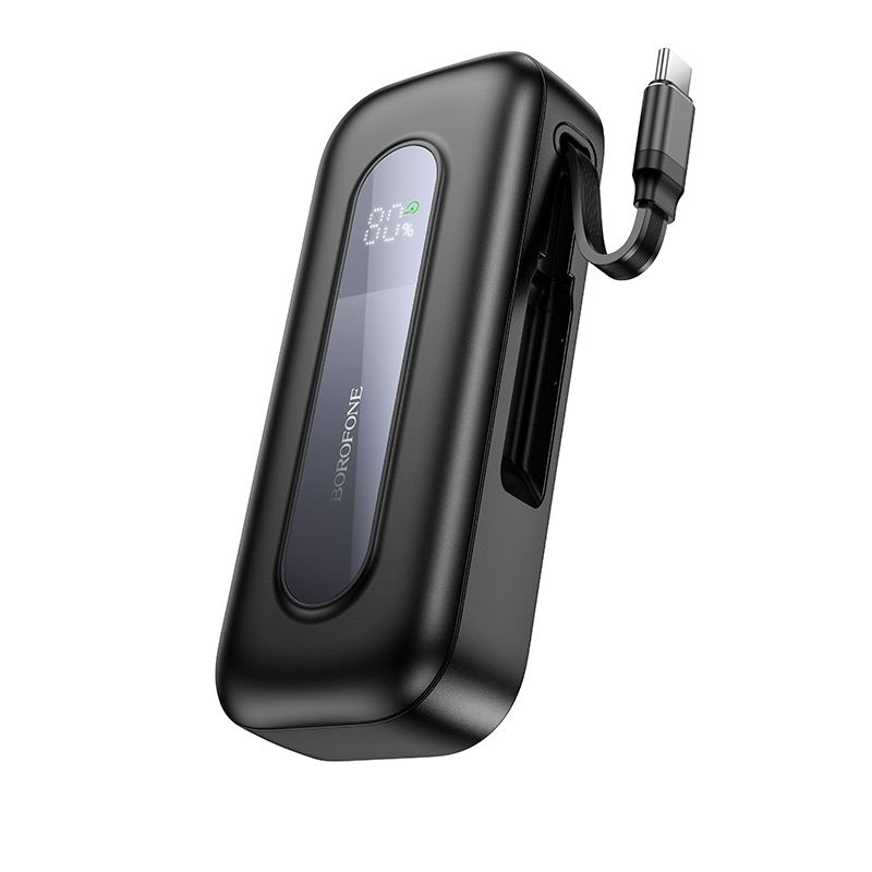 Портативный аккумулятор BOROFONE BJ74 Hermoso, встроенный кабель Type-C, 20W, 10000 мА⋅ч, черный фото