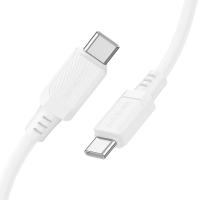 Кабель USB-C BOROFONE BX115 Lotto Type-C - Type-C, 3A, 60W, 1 м, белый фото