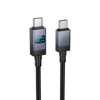 Кабель USB-C HOCO X118 Generous Type-C - Type-C, 3A, 60W, 1 м, черный фото