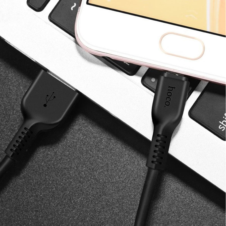 Кабель USB HOCO X20 Flash USB - MicroUSB, 2.4А, 1 м, черный фото